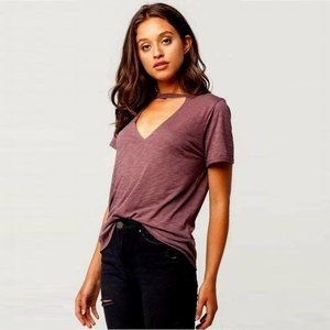 Top. Choker Neck. Heather Plum Color. Full Tilt Brand. Size Small.